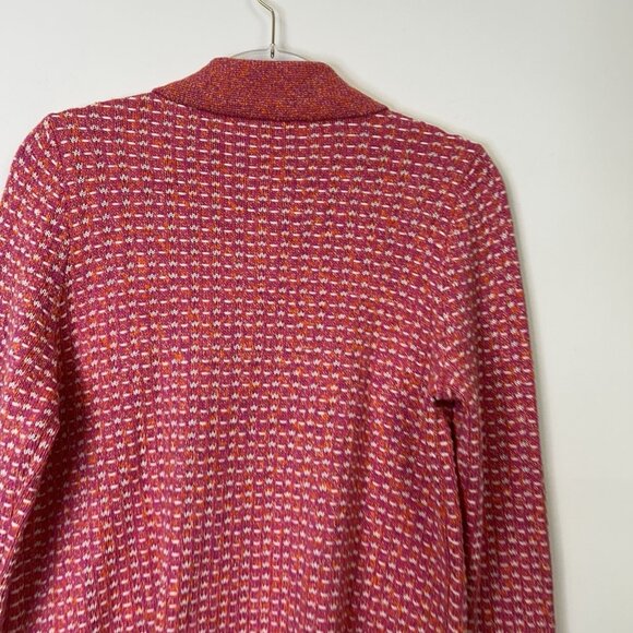 Talbots Sweater Knit Zip Jacket Women's Size Medium Pink - Picture 8 of 9